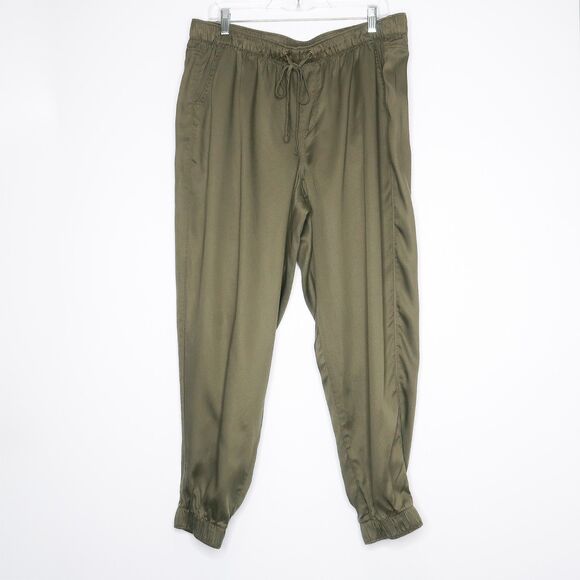 Nine‎ West Womens Jogger Size XL Olive Green Soft Boho Western - Picture 1 of 10